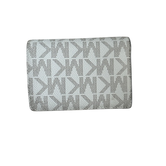 MICHAEL KORS -  White and Gold Monogram Wallet - Picture 3 of 4